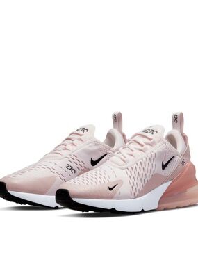 Nike Women’s Air Max 270 Sneakers - Pale Pink with Black Swoosh